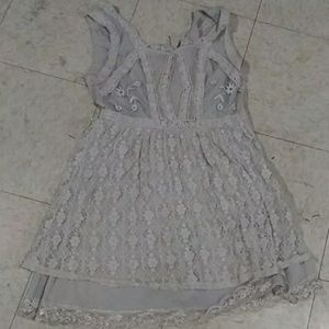 Lace strapless dress